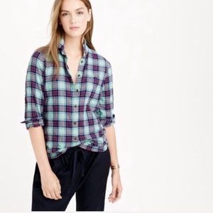 📮J. CREW📮SHRUNKEN BOY PLAID BUTTON DOWN SHIRT📮